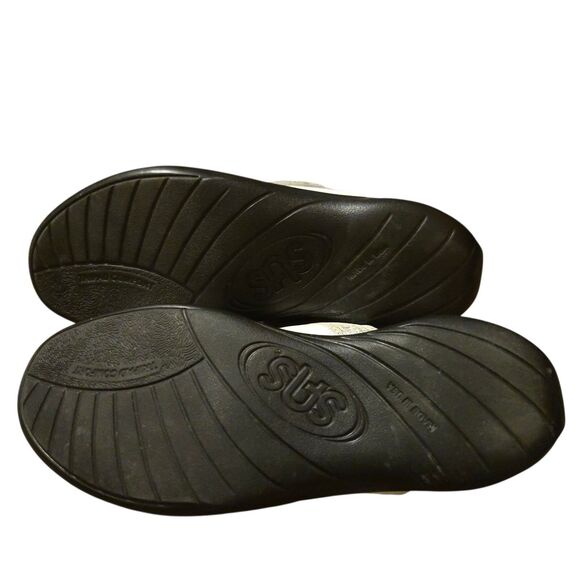 SAS Sandals Size 8M Nudu Slide White/Silver Comfort Slide On Grandma Core - Picture 14 of 16